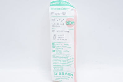 Braun 4254538-02 Introcan Safety Winged-FEP 20G x 1-1/4inch (x)